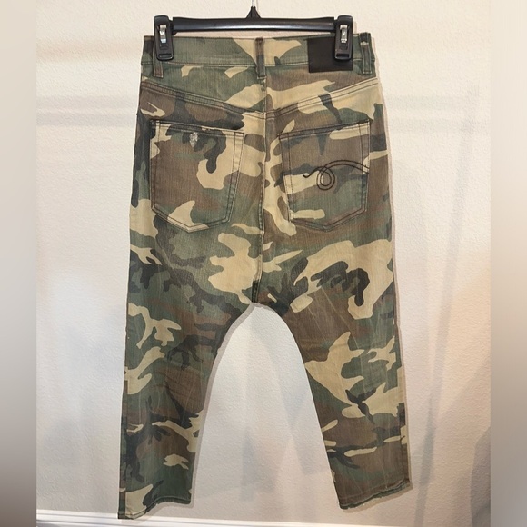 R-13 Camo Tailored Drop Jeans Size 25 - Picture 3 of 5